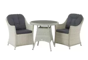 Monterey 80cm Bistro Table with 2 Armchairs