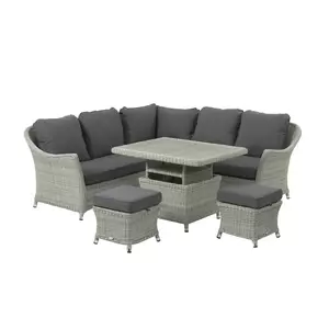 Monterey Modular Sofa with Mini Ceramic Adjustable Casual Dining Table & 2 Stools - image 1