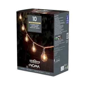 10 Connectable Jute String Festoon Lights - Warm White - image 1