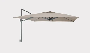 2.5m Square Wall Mounted Free Arm Parasol - Stone