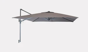 2.5m Square Wall Mounted Free Arm Parasol - Taupe - image 1