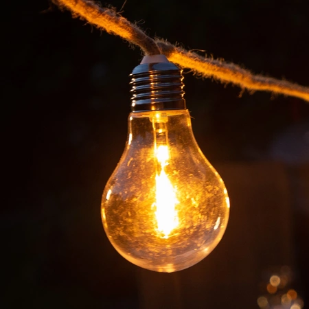 20 Connectable Jute String Festoon Lights - Warm White - image 4