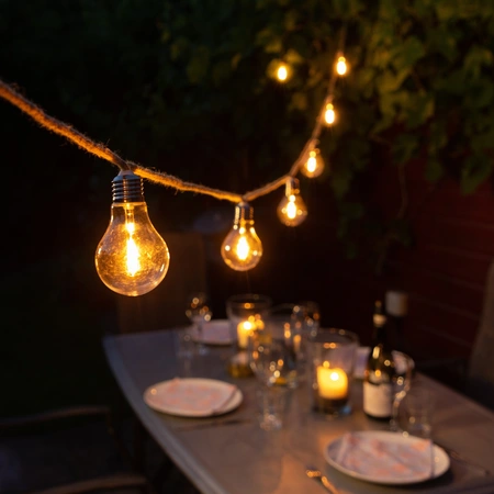 20 Connectable Jute String Festoon Lights - Warm White - image 3