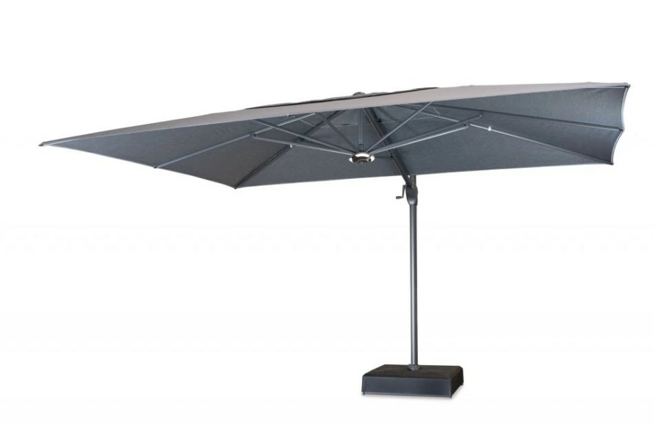 monster gewoon ballet 3x4m Free Arm Parasol with lights - Slate - Trioscape Garden Centre