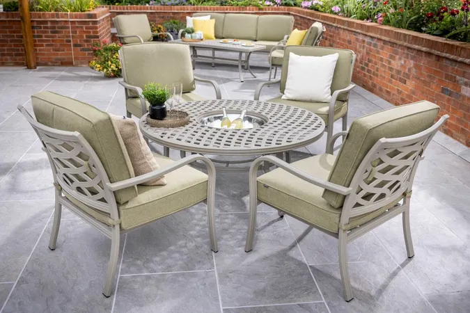 Buxton 4 Seat Cosy Firepit Lounge Set - Maize/Wheatgrass - image 3