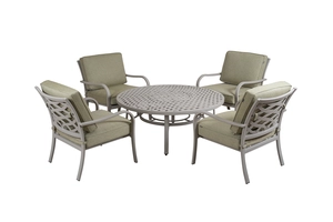 Buxton 4 Seat Cosy Firepit Lounge Set - Maize/Wheatgrass - image 1