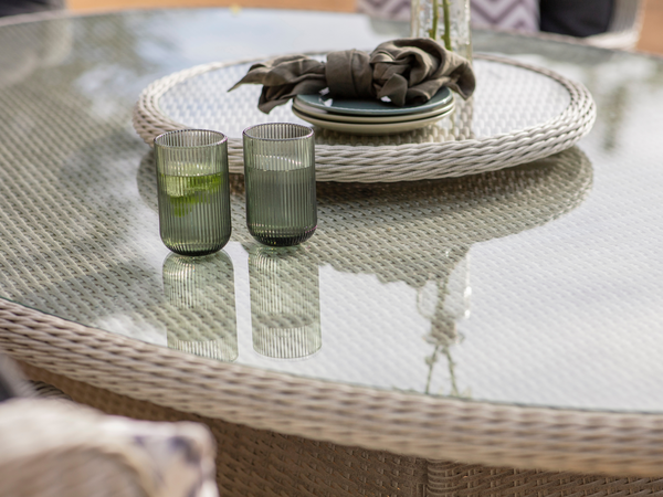 Chedworth 220 x 145cm Elliptical Table, 60cm L/S, 2 Recliners, 6 Arrmchairs & Parasol - Dove Grey - image 4