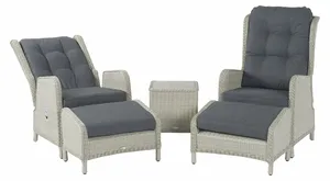 Chedworth Deluxe Recliner Set with 2 Footstools & Ceramic Top Coffee Table - Dove Grey - image 2