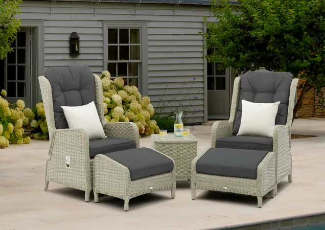 Chedworth Deluxe Recliner Set with 2 Footstools & Ceramic Top Coffee Table - Dove Grey - image 4