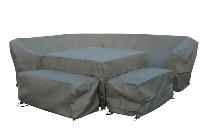 Curved Corner Sofa Covers - Khaki