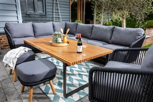 Eden Rectangular Casual Dining Set - Carbon/Noir - image 2