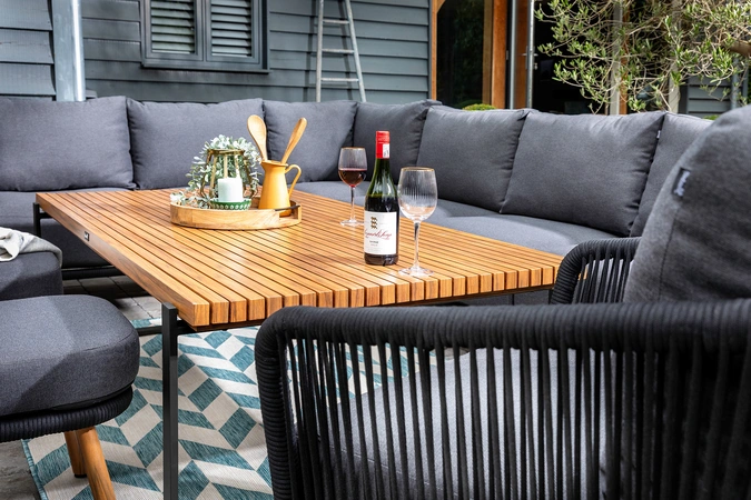 Eden Rectangular Casual Dining Set - Carbon/Noir - image 4