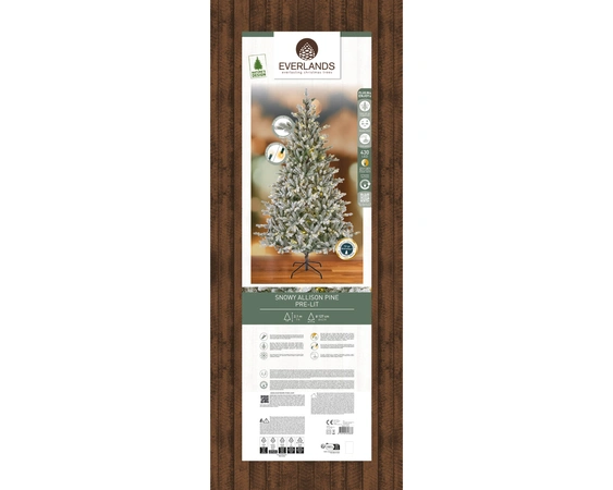 EVERLANDS Allison Pine Snowy Prelit 7ft 210cm - image 2