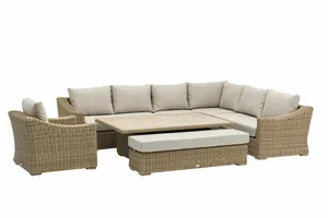 Fairford L-Shape Sofa with Rectangle Piston Table, Bench & Sofa Chair - image 2