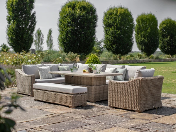 Fairford L-Shape Sofa with Rectangle Piston Table, Bench & Sofa Chair - image 3