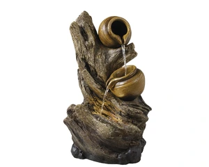 Fountain Log And Pot - image 1