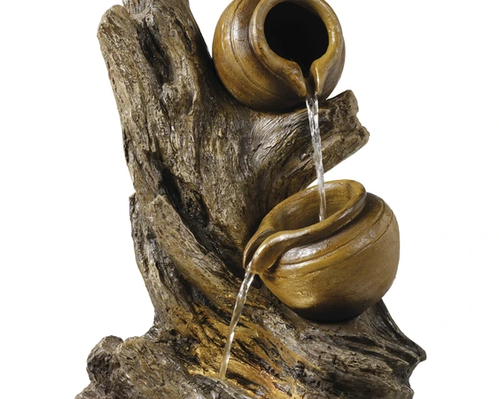 Fountain Log And Pot - image 2