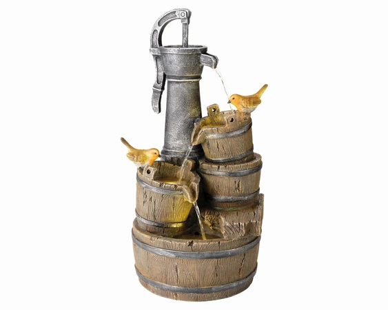 Fountain Robins On Water Pump - image 1