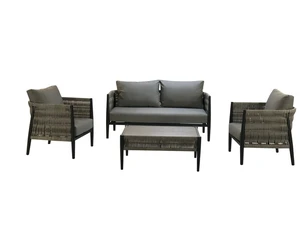 Mauritius 2 Seat Sofa with 2 Sofa Chairs & Rectangle Coffee Table with Ceramic Top