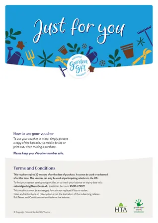 National Garden Gift Voucher - Just For You - image 2