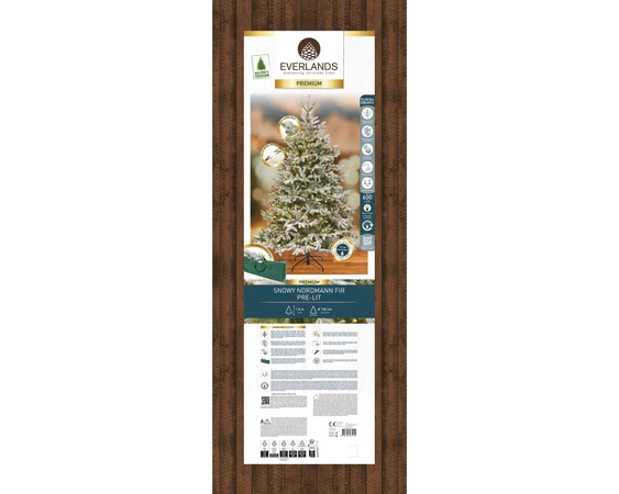 Nordmann Fir Snowy Prelit 6ft 180cm - image 2