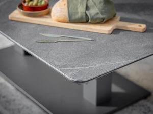 Prague 3 Seat Sofa With Rectangle Piston Adjustable Table, 2 Sofa Chairs & Bench - Anthracite - image 6