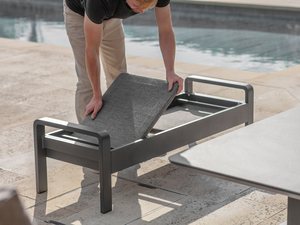 Prague 3 Seat Sofa With Rectangle Piston Adjustable Table, 2 Sofa Chairs & Bench - Anthracite - image 8