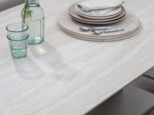 Prague 3 Seat Sofa With Rectangle Piston Adjustable Table, 2 Sofa Chairs & Bench - Latte - image 5