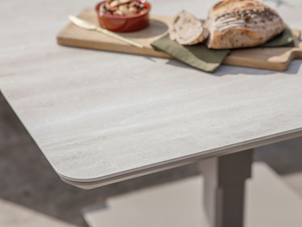 Prague Square Sofa with Piston Adjustable Table & 2 Benches - Latte - image 5