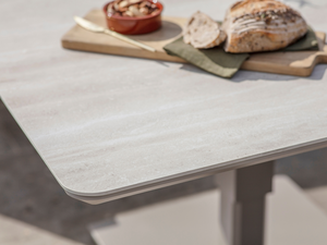 Prague Square Sofa with Piston Adjustable Table & 2 Benches - Latte - image 5