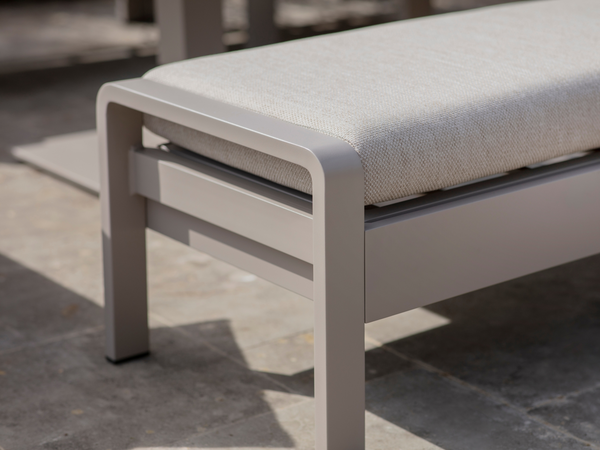 Prague Square Sofa with Piston Adjustable Table & 2 Benches - Latte - image 7