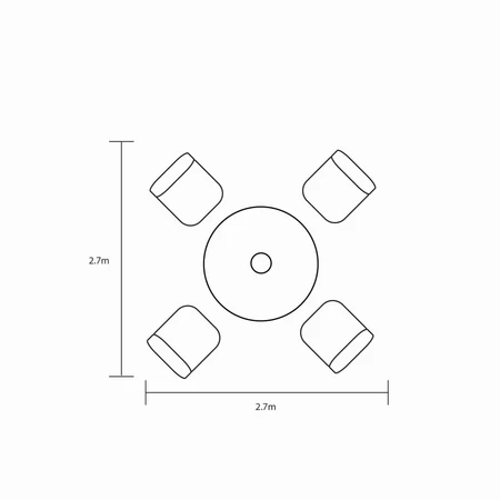 Berkeley 4 Seat Round Set - Maize - image 5