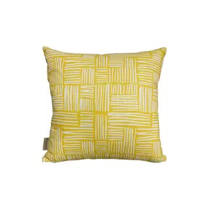 Lemon Medallion Square Scatter Cushion