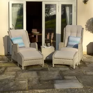 Chedworth Deluxe Recliner Set with 2 Footstools & Ceramic Top Coffee Table - image 4