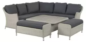 Monterey Modular Sofa with Square Ceramic Adjustable Casual Dining Table & 2 Benches - image 4