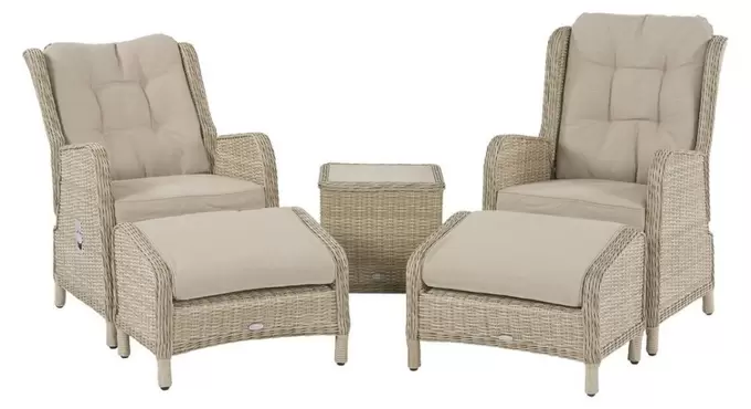 Chedworth Deluxe Recliner Set with 2 Footstools & Ceramic Top Coffee Table - image 1
