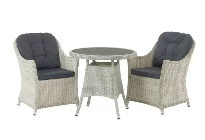 Monterey 80cm Bistro Table with 2 Armchairs - image 1