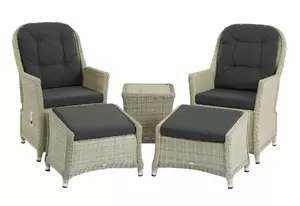 Monterey Recliner Set with 2 Footstools & Ceramic Top Side Table - image 1