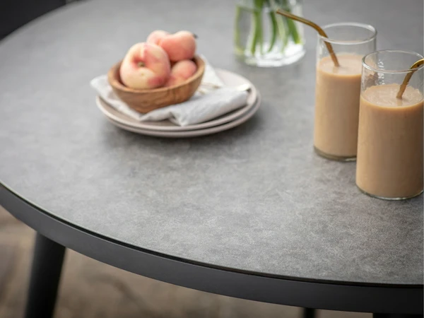 Sofia 110cm Round Table with 4 Deluxe Armchairs, Parasol & Base - Anthracite - image 5