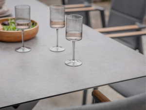 Sofia 200/260 x 95cm Ext  X Frame Rectangle Table with 8 Deluxe Armchairs - Anthracite - image 4