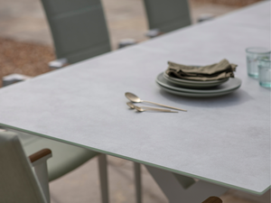 Sofia 200/260 x 95cm Ext X Frame Rectangle Table with 8 Deluxe Armchairs - Green - image 3