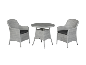 Tetbury 80cm Tree-Free Bistro Table with 2 Dining Chairs - Graphite - image 1