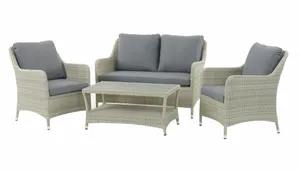 Tetbury Deluxe 2 Seat Sofa with 2 Sofa Armchairs & Tree-Free Coffee Table - Cloud