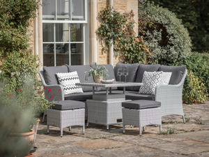 Tetbury Mini Sofa with Tree-Free Adjustable Table & 2 Stools - Graphite - image 3