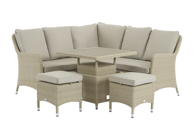 Tetbury Mini Sofa with Tree-Free Adjustable Table & 2 Stools - Nutmeg - image 1