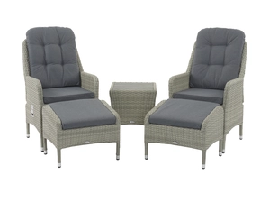 Tetbury Recliner Set with 2 Footstools & Tree-Free Coffee Table - Cloud - image 1