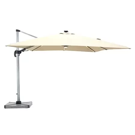 Truro 3.0m Square Side Post Parasol (includes Granite Base & Protective cover) - Sand - image 1